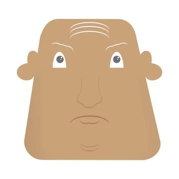 Angry man avatar Stock Illustration