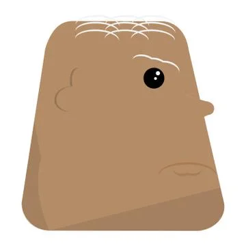 Angry man avatar Stock Illustration