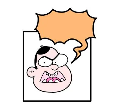 Angry man cartoon Stock Illustration
