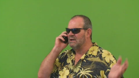 Angry man on cell Stock Footage 662689