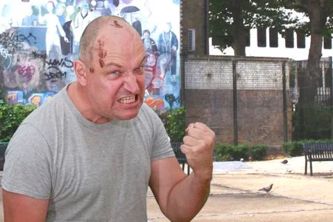 Angry man full of rage Stock Photos