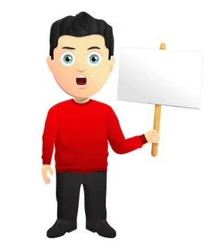 Angry Man With Hands On Hips Stock Illustration