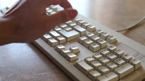 Angry man Hitting Keyboard Stock Footage 149138150