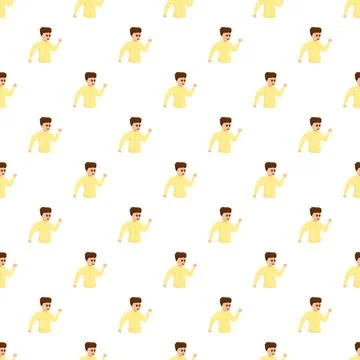 Angry man pattern with aggressive shouting expression Stock Illustration
