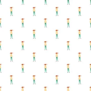 Angry man pattern with frustration and steam from ears Stock Illustration