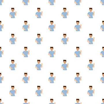 Angry man pattern showing frustration, aggression, and fury Stock Illustration