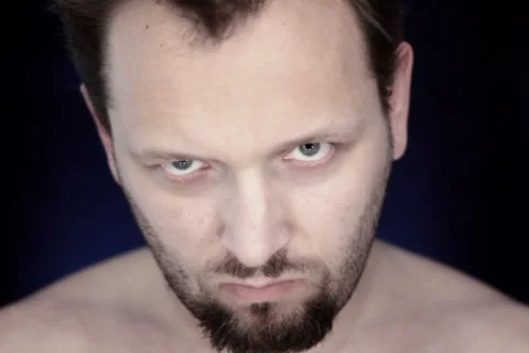 Angry man portrait  Video stock 1181735