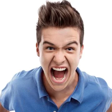 Angry man shouting Stock Photos