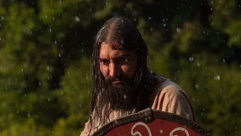 Angry man, slow motion Stock Footage 86459396