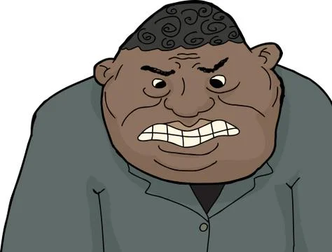 Angry man in suit Stock Illustration