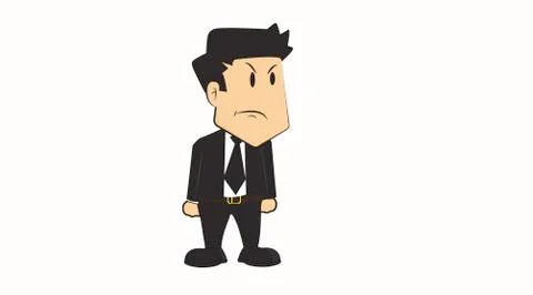 Angry Man in a Suit Stock Illustration