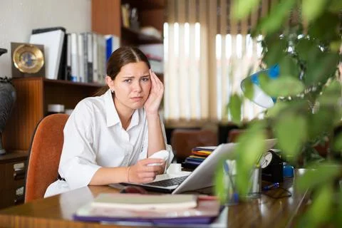Angry manager experiencing emotions Stock Photos