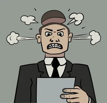 Angry manager Stock-Illustration