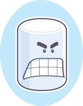 Angry Marshmallow Stock Illustration