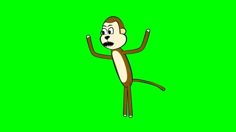 Angry monkey or chimpanzee fighting, tail wagging, violence, fighting, rhythmic Stock Footage 285951017