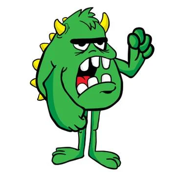 Angry monster Stock Illustration