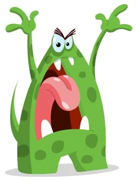 Angry monster Stock Illustration