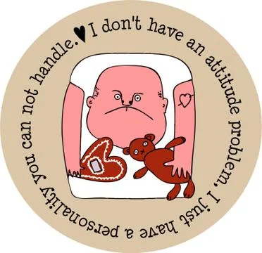 Angry muscle man with attitude problem Stock Illustration