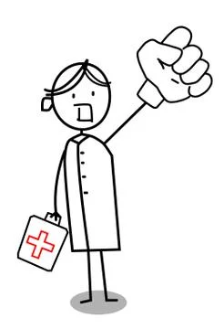 Angry Nurse Stock Illustration