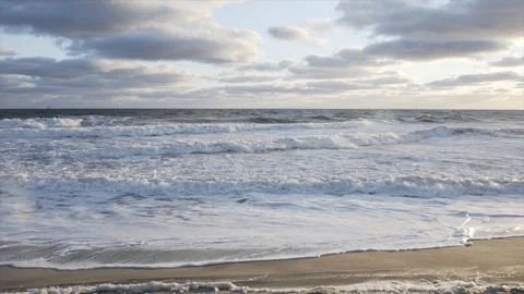 Angry Ocean OBX NC Video stock 101038394