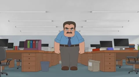 Angry office worker Stock Footage