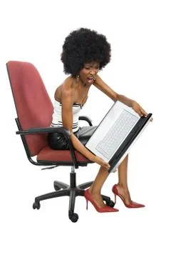 Angry office worker Stock Photos
