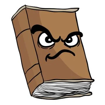 Angry old book Stock Illustration