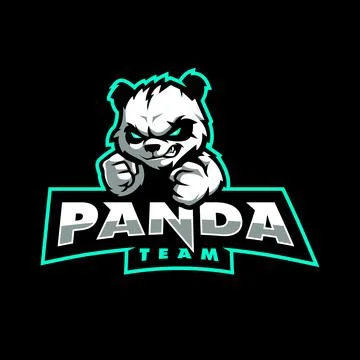 Angry panda ready to fight Illustrazione stock