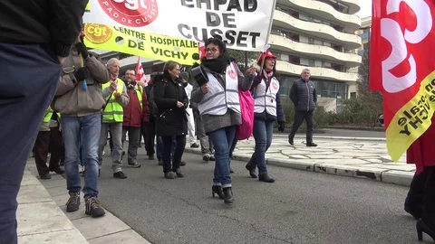 Angry people demonstrate Stock Footage 124264947