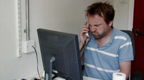 Angry phone call Stock Footage 24871228