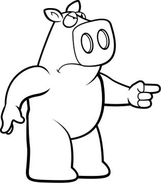 Angry Pig Stock Illustration