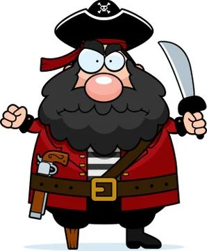 Angry Pirate Stock Illustration