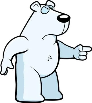 Angry polar bear Stock Illustration