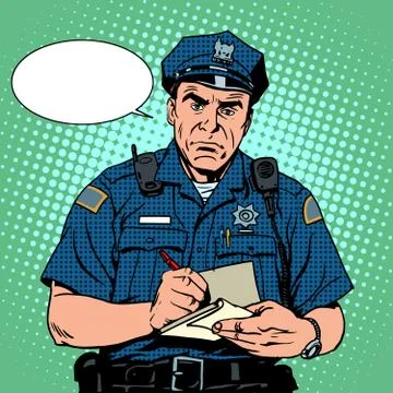 Angry policeman Stock-Illustration