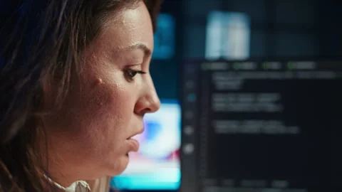 Angry programmer feeling frustration after failing to secure company servers Video stock 283593630