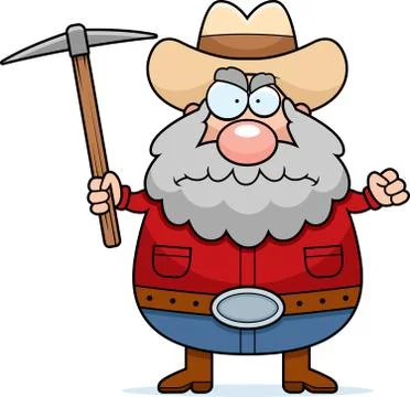 Angry Prospector Stock Illustration