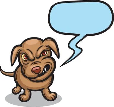 Angry puppy Stock Illustration