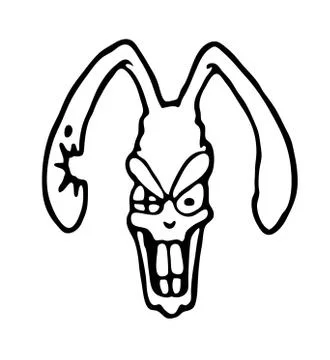 Angry rabbit Stock Illustration