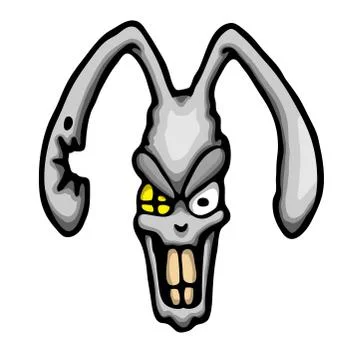 Angry rabbit Stock Illustration