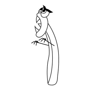 Angry razor outline. Isolated vector illustration Stock Illustration