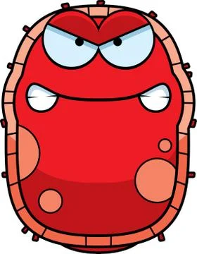 Angry Red Blood Cell Stock Illustration