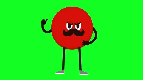 Angry red character making different expressions. Stock-Footage 303239793