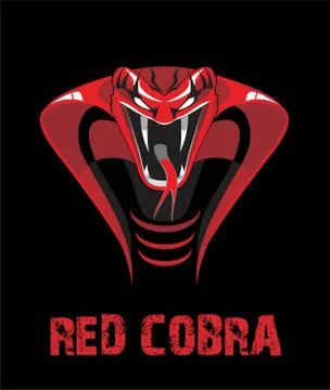 Angry Red King Cobra Stock Illustration