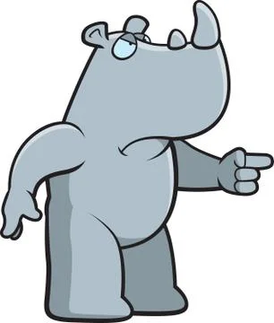 Angry Rhino Stock Illustration