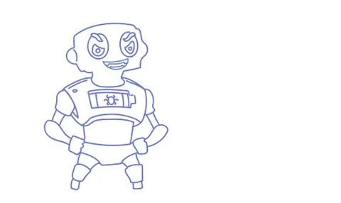 Angry robot having problem modern artificial intelligence technology concept Stock Illustration