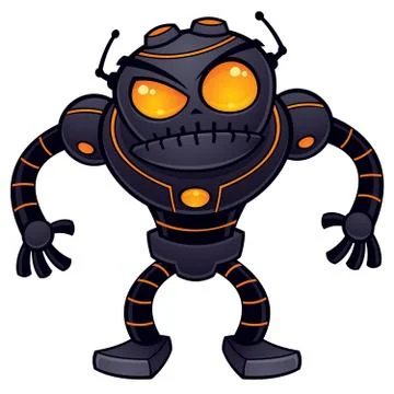 Angry Robot Stock Illustration
