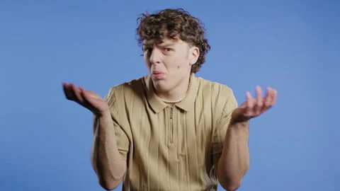 Angry Rude man Asking What Are You Crazy,Mad.Quarreling,Showing Question Gesture Stock Footage 280568468