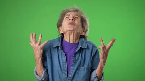 Angry, scared elderly senior old woman w... | Stock Video | Pond5