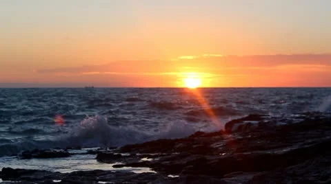 Angry sea Stock Footage 20564587