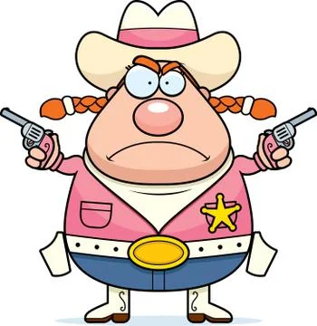 Angry Sheriff Stock Illustration